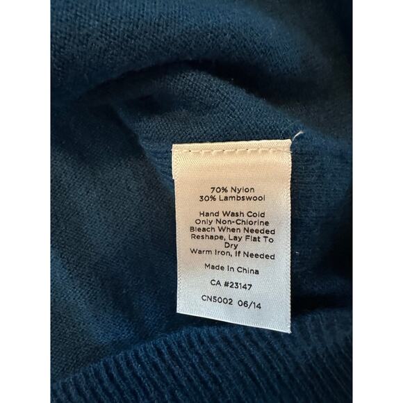 Talbots Size 1Xp Crew Neck Long Sleeve Side Button Pullover Lambswool Sweater - Picture 8 of 8